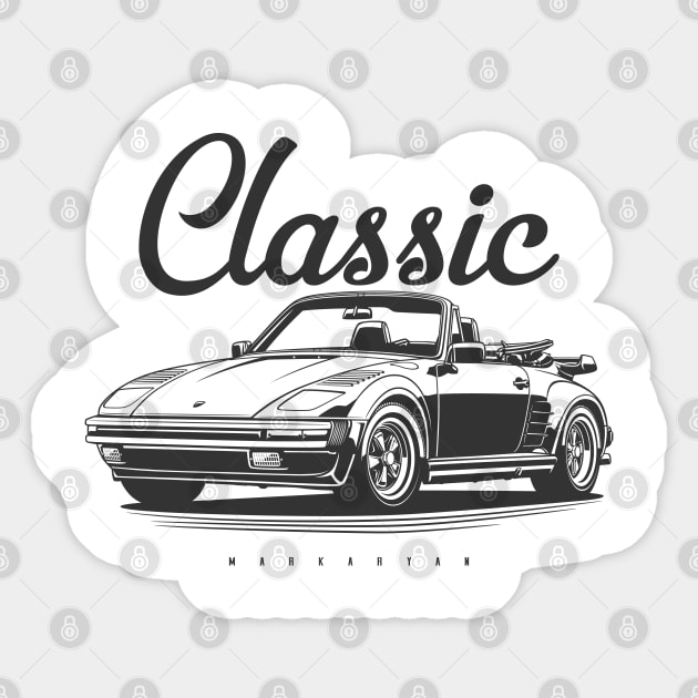 Classic 911 cabrio Sticker by Markaryan